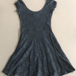 WORN ONCE blue lace flowered dress